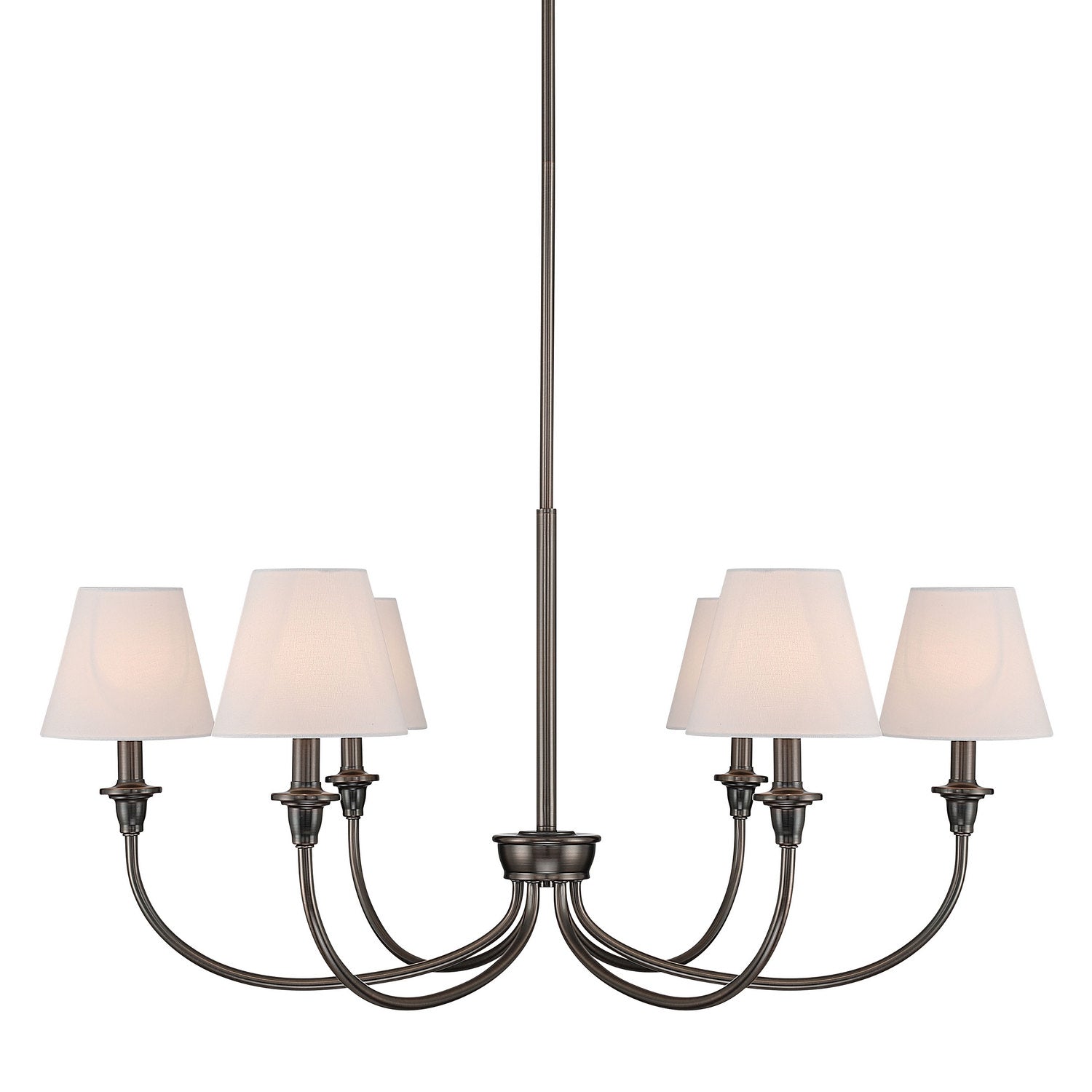 Golden - 1622-6 ORB-EHW - Six Light Chandelier - Cambria - Oil Rubbed Bronze