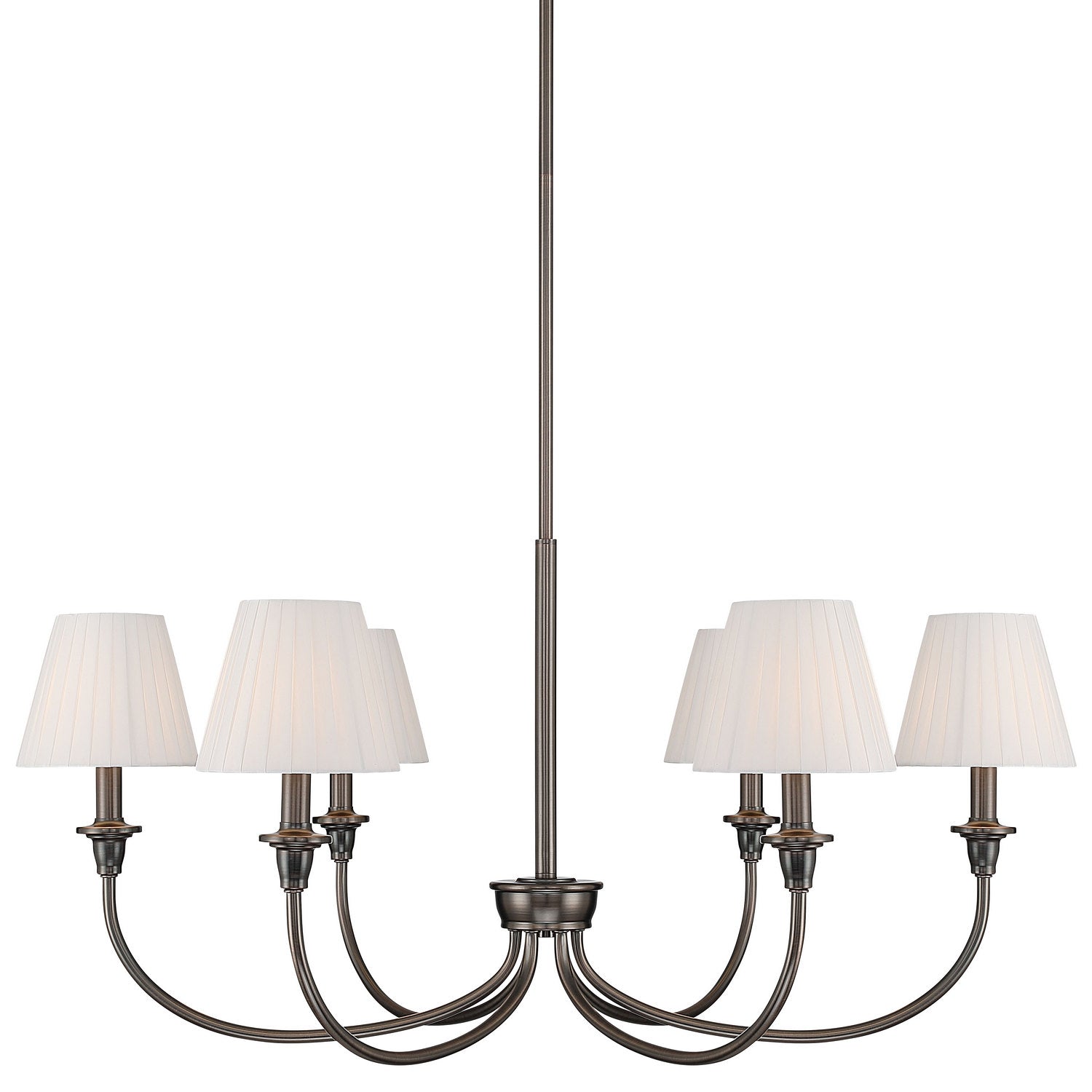 Golden - 1622-6 ORB-EPW - Six Light Chandelier - Cambria - Oil Rubbed Bronze
