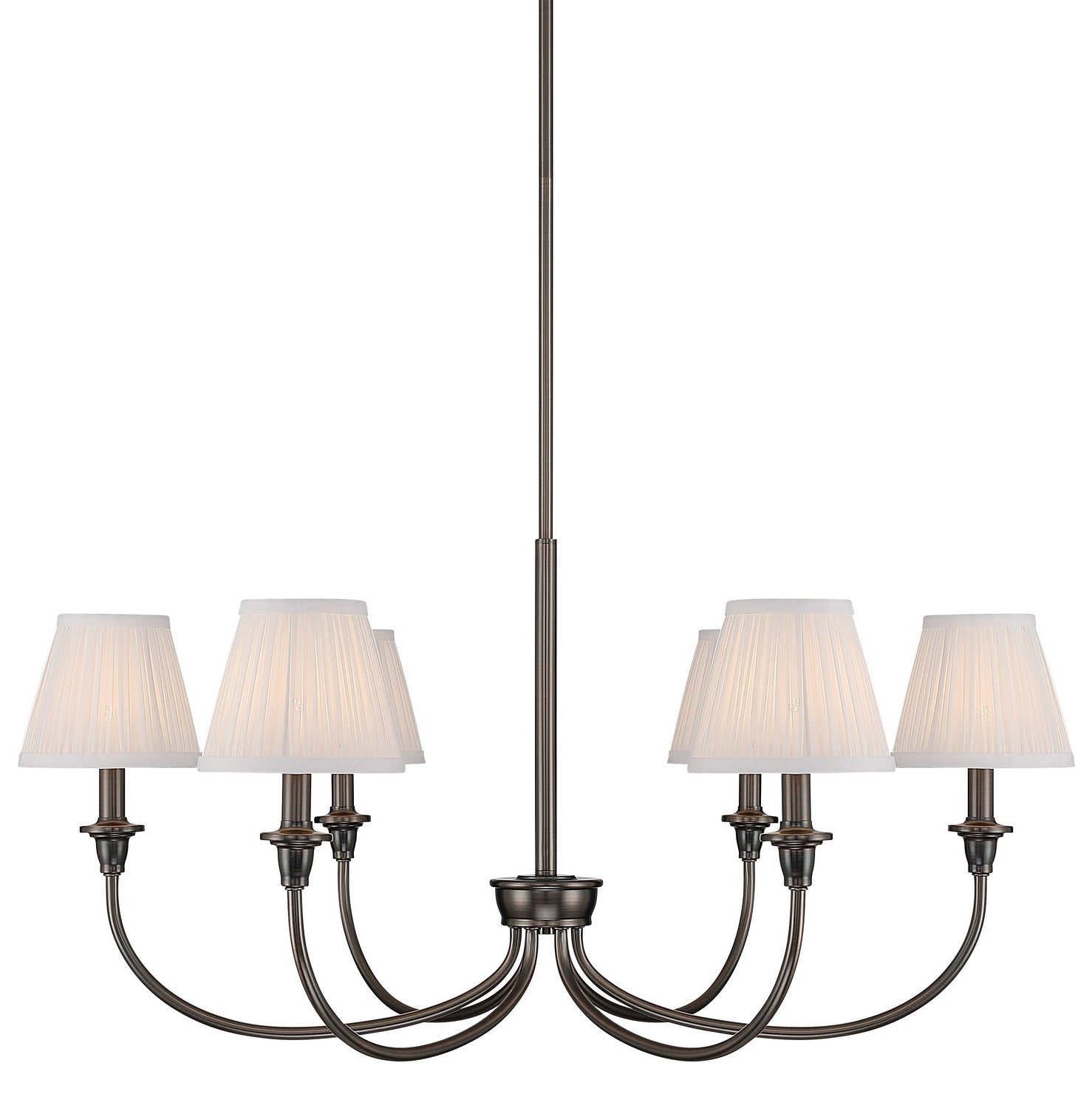 Golden - 1622-6 ORB-HGW - Six Light Chandelier - Cambria - Oil Rubbed Bronze