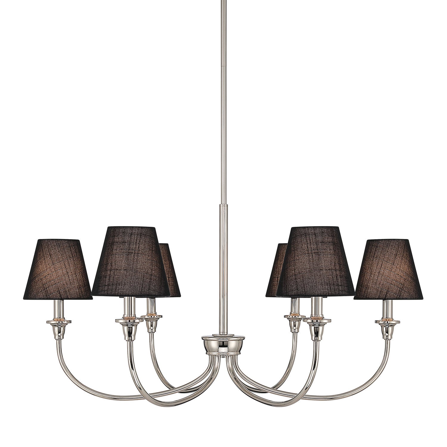 Golden - 1622-6 PN-EHB - Six Light Chandelier - Cambria - Polished Nickel