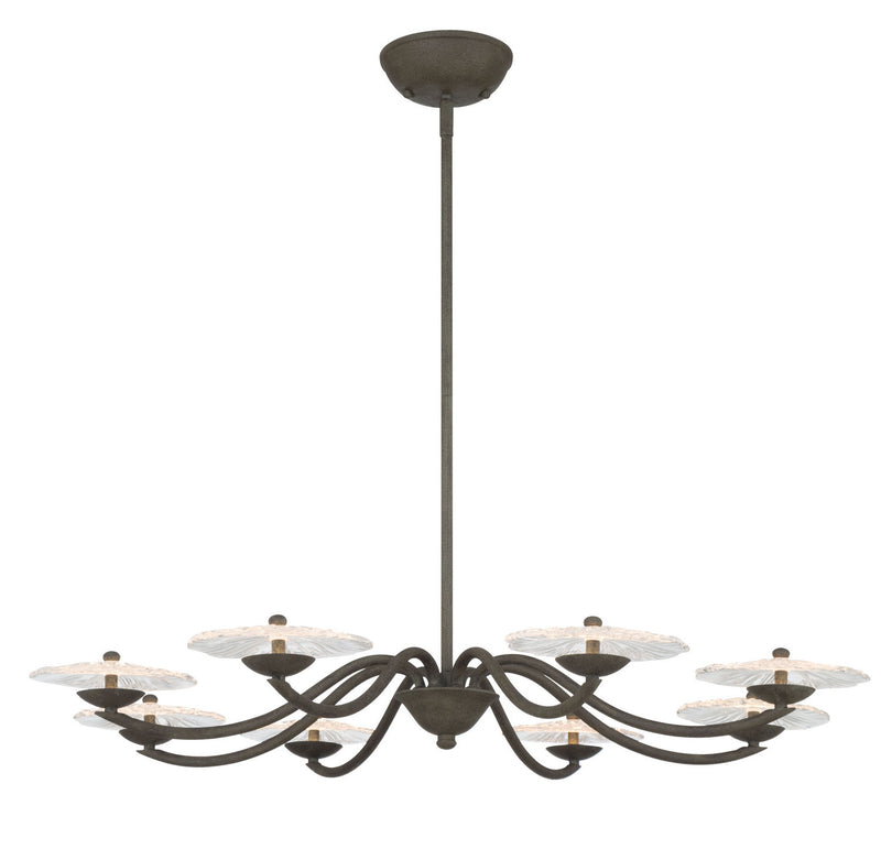 Golden - 5865-8 BT-CLR - LED Chandelier - Coral Bloom - Black Slate
