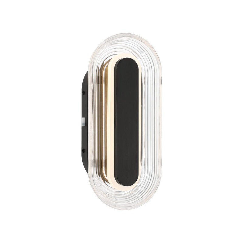 Golden - 5910-OWL13 BLK - LED Outdoor Wall Mount - Plexus - Matte Black