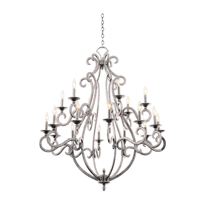 Kalco - 3163PS - 18 Light Chandelier - Santa Barbara - Pearl Silver