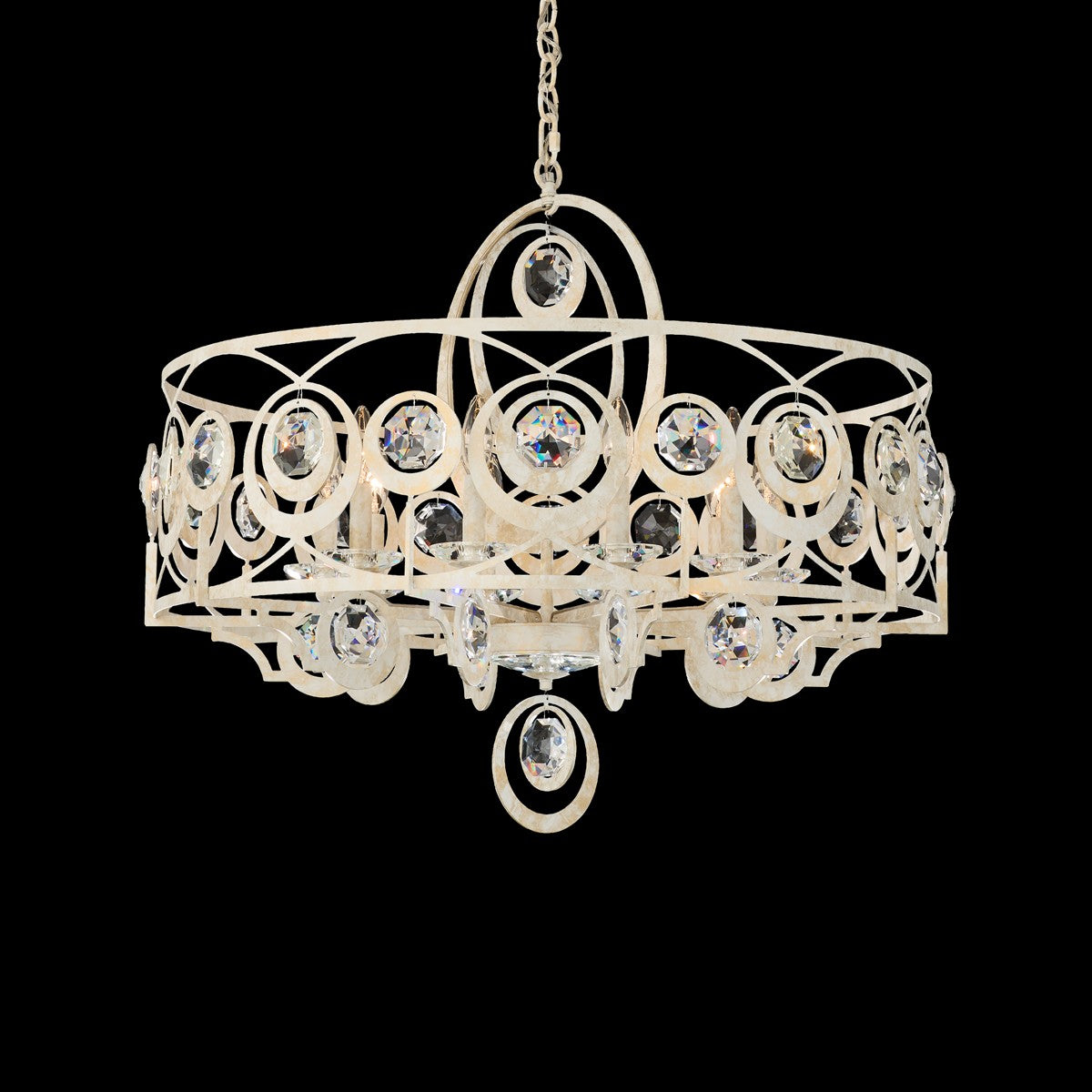 Schonbek - S10510-44R - Ten Light Chandelier - Gwendolynn - Heirloom Silver