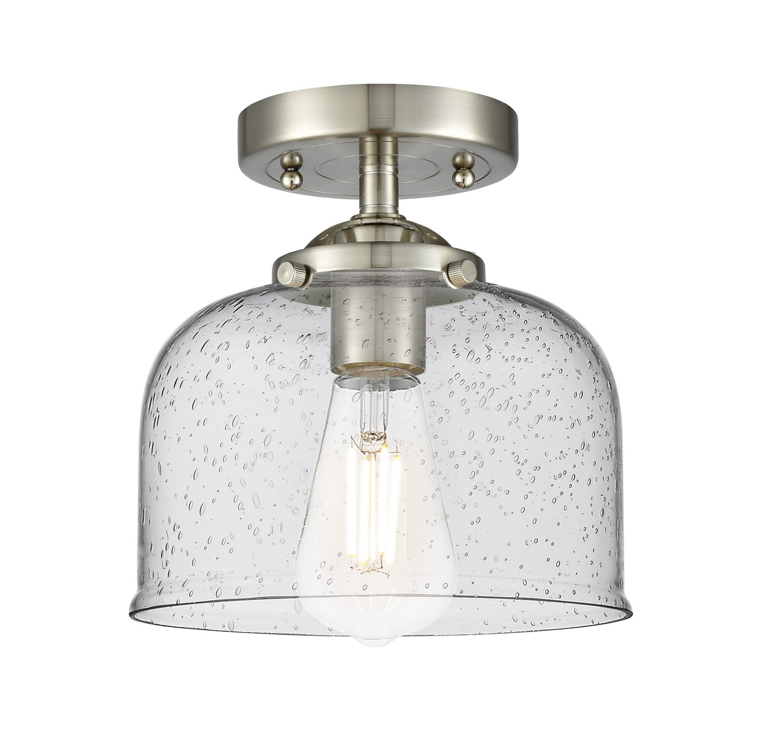 Innovations - 284-1C-SN-G74 - One Light Semi-Flush Mount - Nouveau - Brushed Satin Nickel