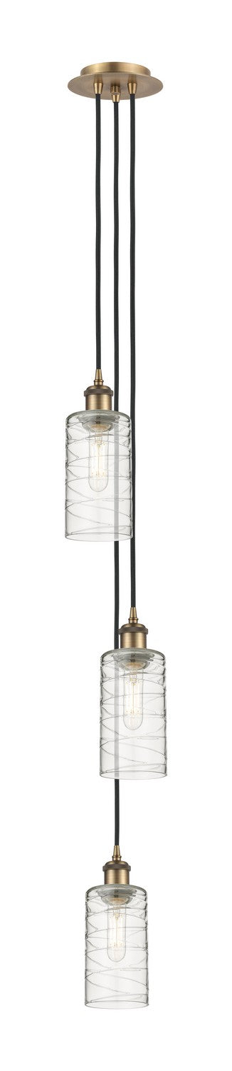 Innovations - 103B-3P-BB-G434-7DE - Three Light Pendant - Downtown Urban - Brushed Brass