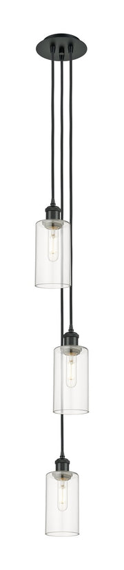Innovations - 103B-3P-BK-G434-7CL - Three Light Pendant - Downtown Urban - Matte Black