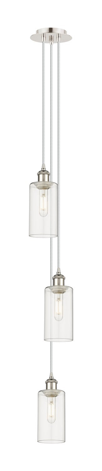 Innovations - 103B-3P-PN-G434-7CL - Three Light Pendant - Downtown Urban - Polished Nickel