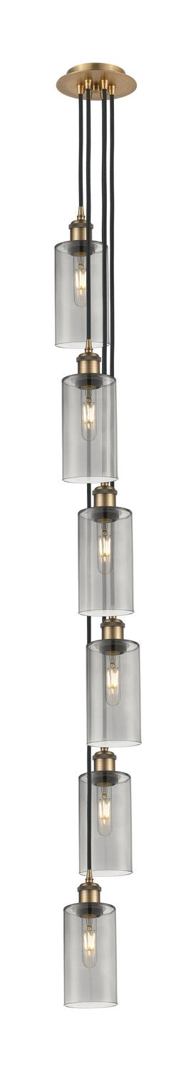 Innovations - 106B-6P-BB-G434-7SM - Six Light Pendant - Downtown Urban - Brushed Brass