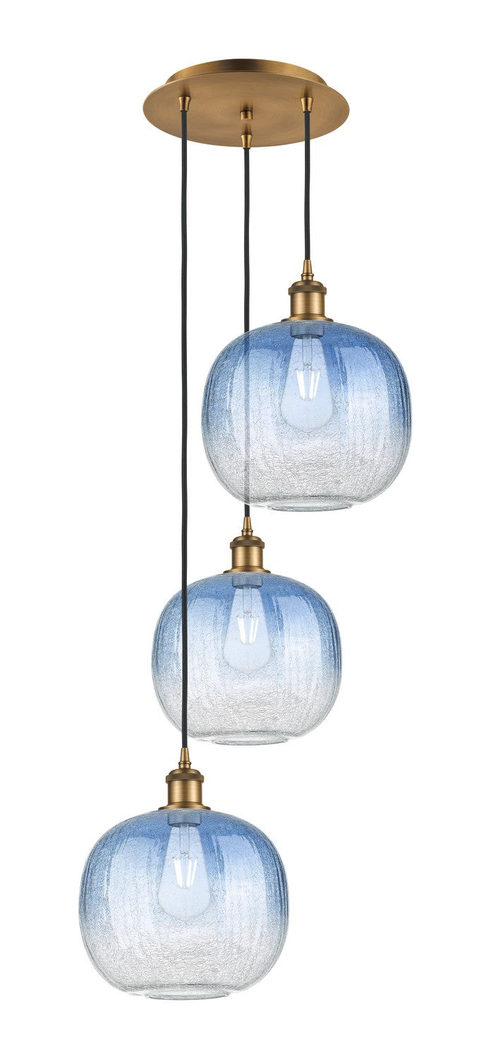 Innovations - 113B-3P-BB-G481-10SB - Three Light Pendant - Ballston - Brushed Brass