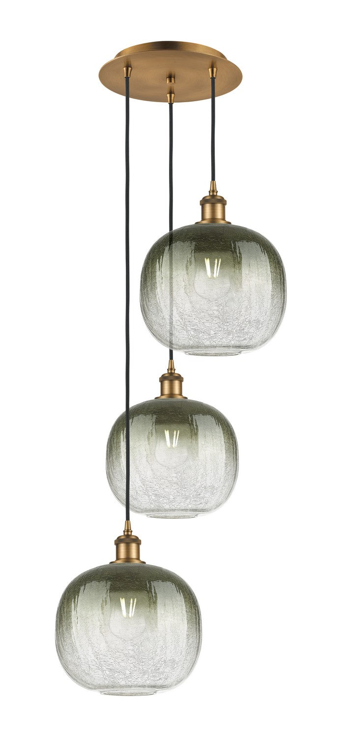 Innovations - 113B-3P-BB-G481-10SL - Three Light Pendant - Ballston - Brushed Brass