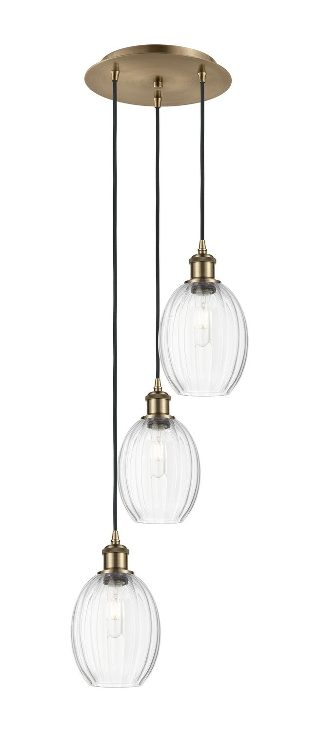 Innovations - 113B-3P-AB-G459-6CL - Three Light Pendant - Ballston - Antique Brass