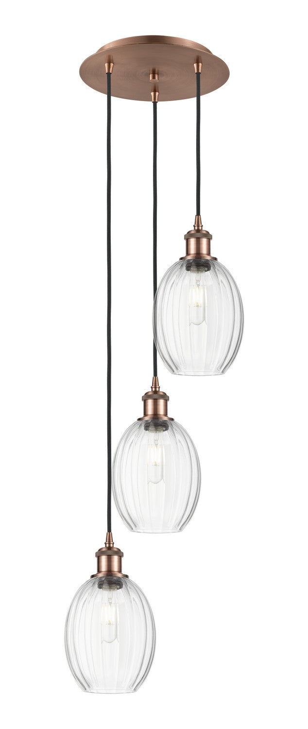 Innovations - 113B-3P-AC-G459-6CL - Three Light Pendant - Ballston - Antique Copper