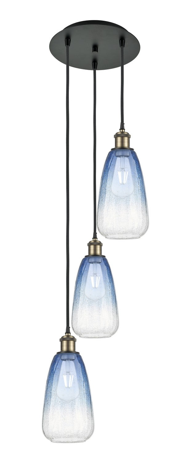 Innovations - 113B-3P-BAB-G480-6SB - Three Light Pendant - Ballston - Black Antique Brass