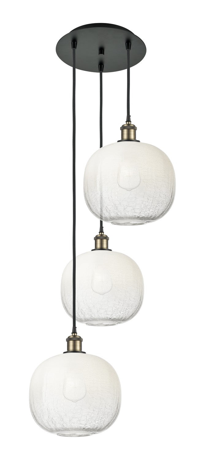 Innovations - 113B-3P-BAB-G481-10OP - Three Light Pendant - Ballston - Black Antique Brass