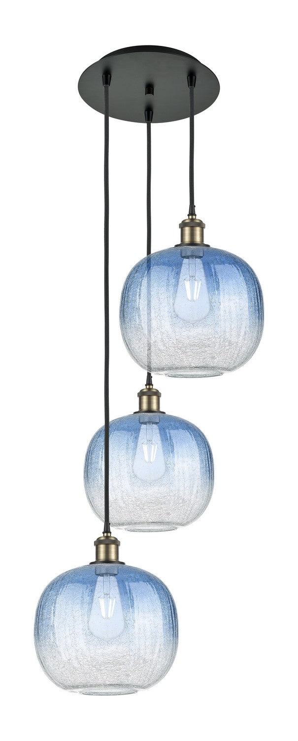 Innovations - 113B-3P-BAB-G481-10SB - Three Light Pendant - Ballston - Black Antique Brass