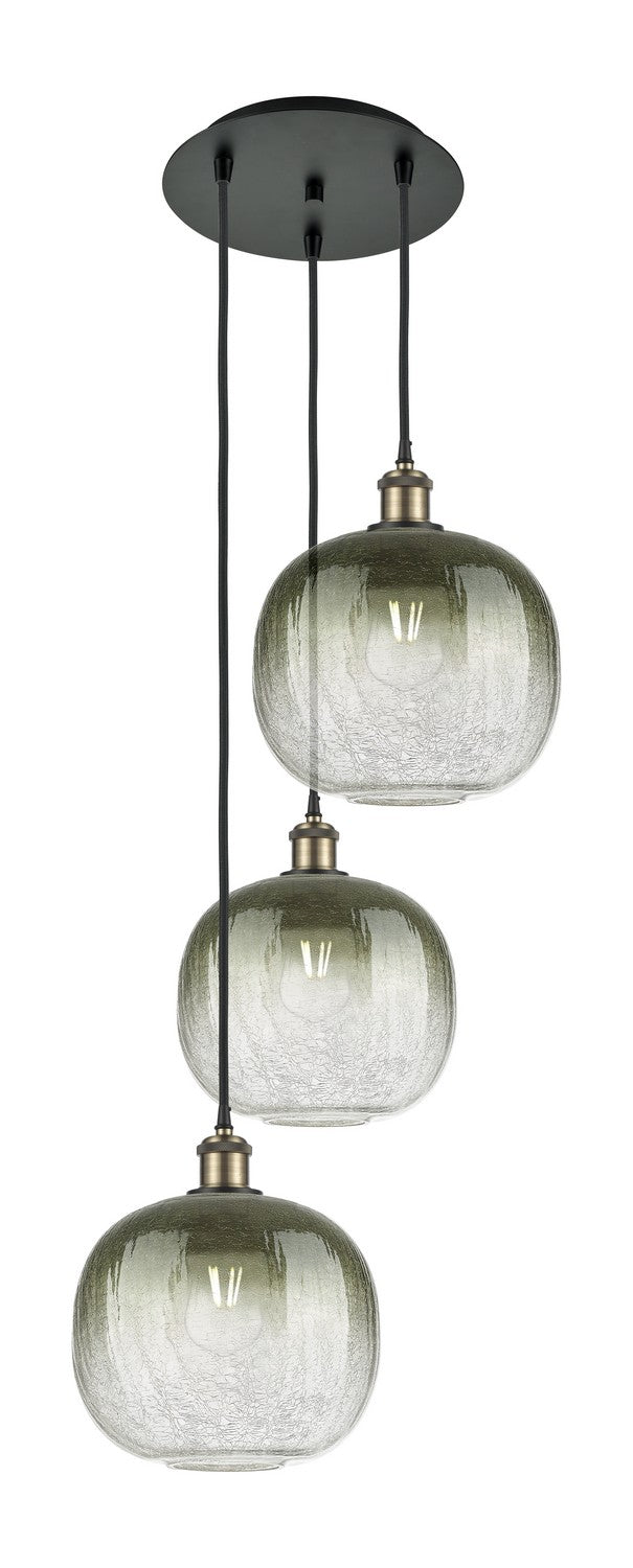 Innovations - 113B-3P-BAB-G481-10SL - Three Light Pendant - Ballston - Black Antique Brass