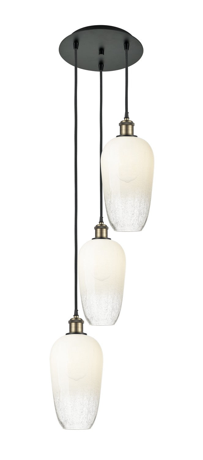 Innovations - 113B-3P-BAB-G484-7OP - Three Light Pendant - Ballston - Black Antique Brass