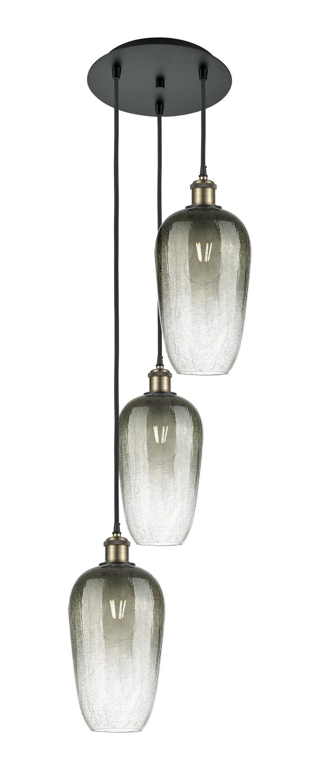 Innovations - 113B-3P-BAB-G484-7SL - Three Light Pendant - Ballston - Black Antique Brass
