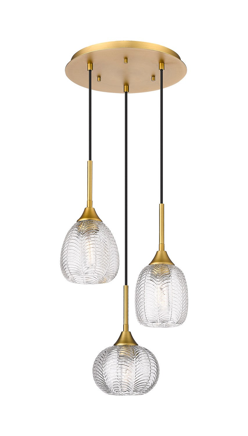 Innovations - 113B-3P-BB-G323-MU - Three Light Pendant - Berkshire - Brushed Brass