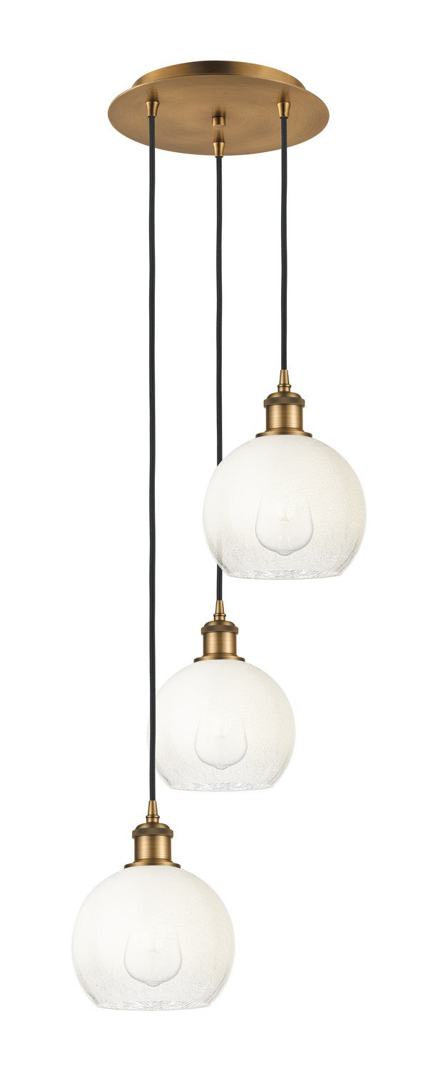 Innovations - 113B-3P-BB-G483-8OP - Three Light Pendant - Ballston - Brushed Brass