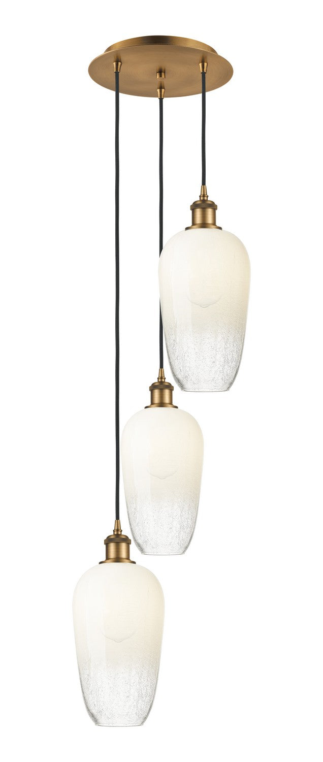Innovations - 113B-3P-BB-G484-7OP - Three Light Pendant - Ballston - Brushed Brass