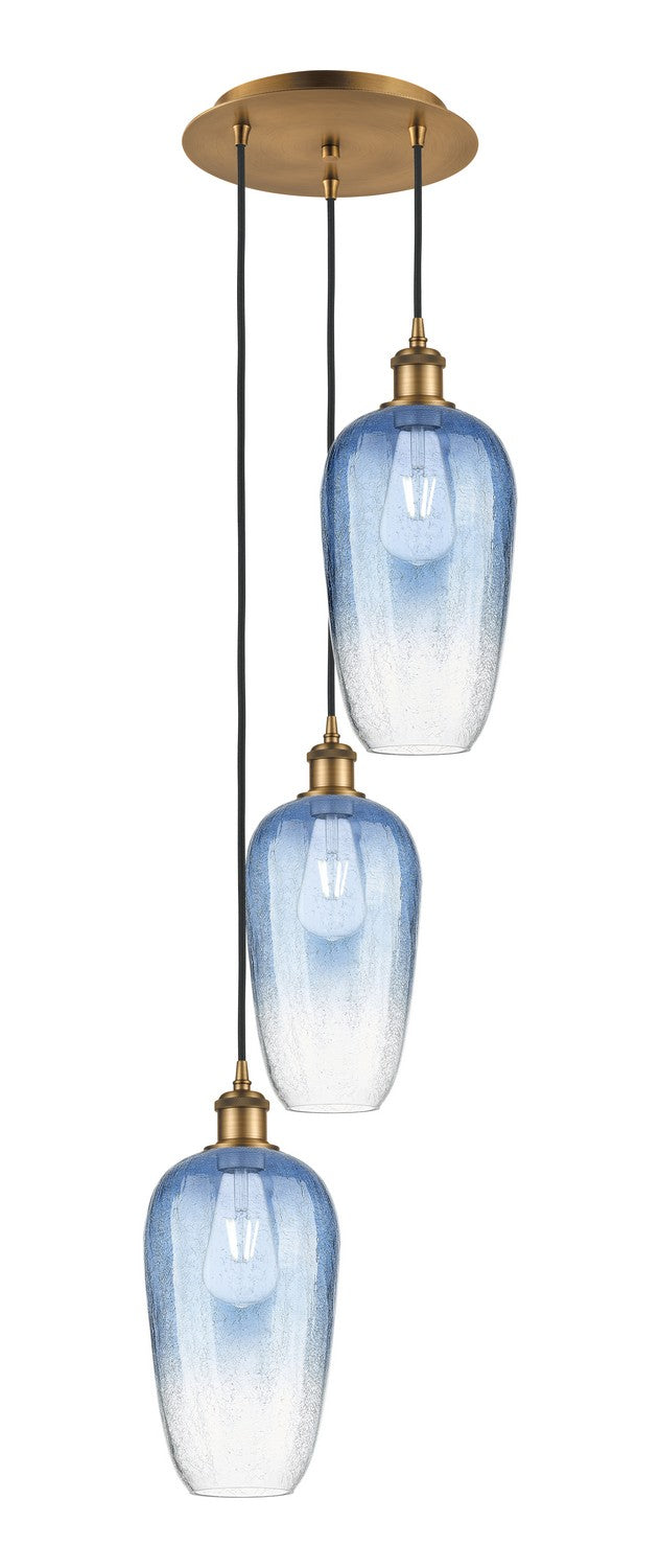 Innovations - 113B-3P-BB-G484-7SB - Three Light Pendant - Ballston - Brushed Brass
