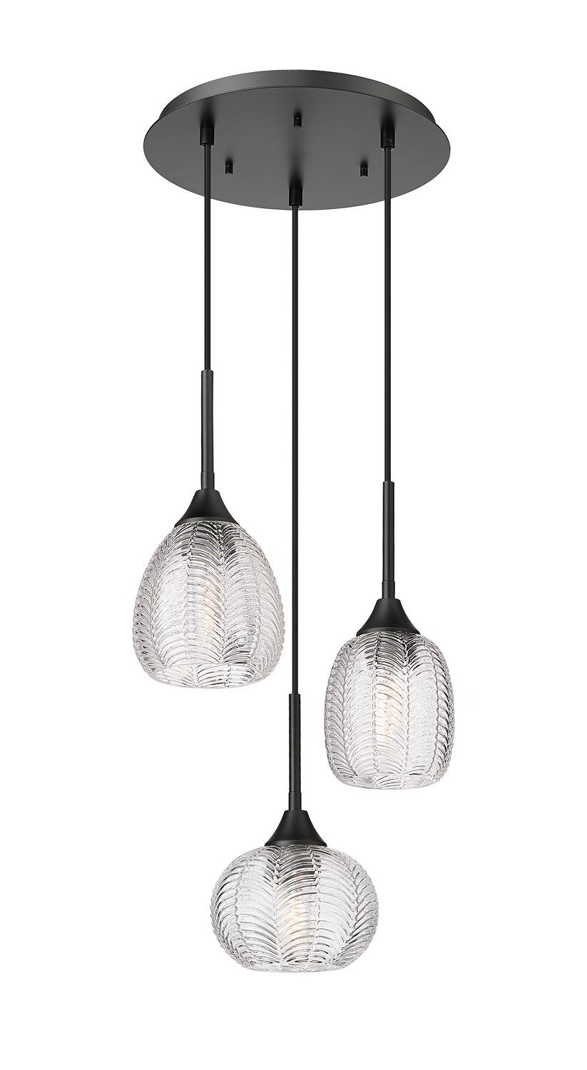 Innovations - 113B-3P-BK-G323-MU - Three Light Pendant - Berkshire - Matte Black
