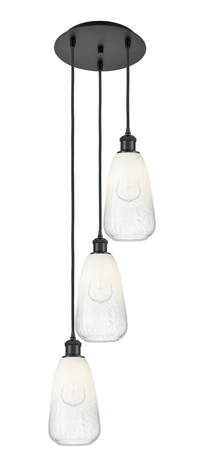 Innovations - 113B-3P-BK-G480-6OP - Three Light Pendant - Ballston - Matte Black
