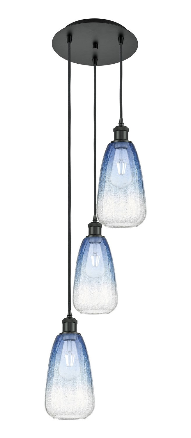Innovations - 113B-3P-BK-G480-6SB - Three Light Pendant - Ballston - Matte Black
