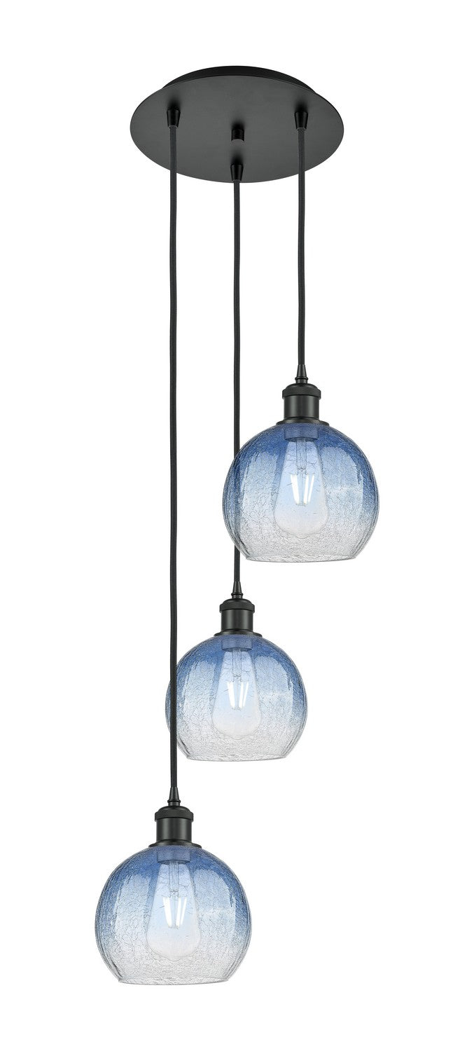 Innovations - 113B-3P-BK-G483-8SB - Three Light Pendant - Ballston - Matte Black
