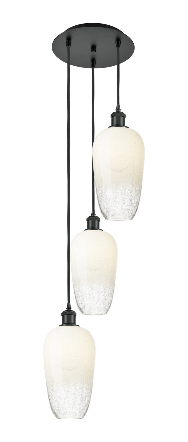 Innovations - 113B-3P-BK-G484-7OP - Three Light Pendant - Ballston - Matte Black