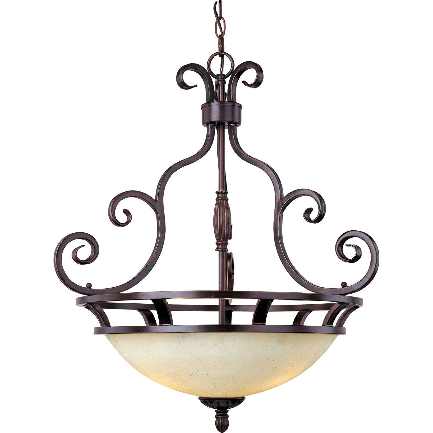 Maxim - 12202FIOI - Three Light Pendant - Manor - Oil Rubbed Bronze