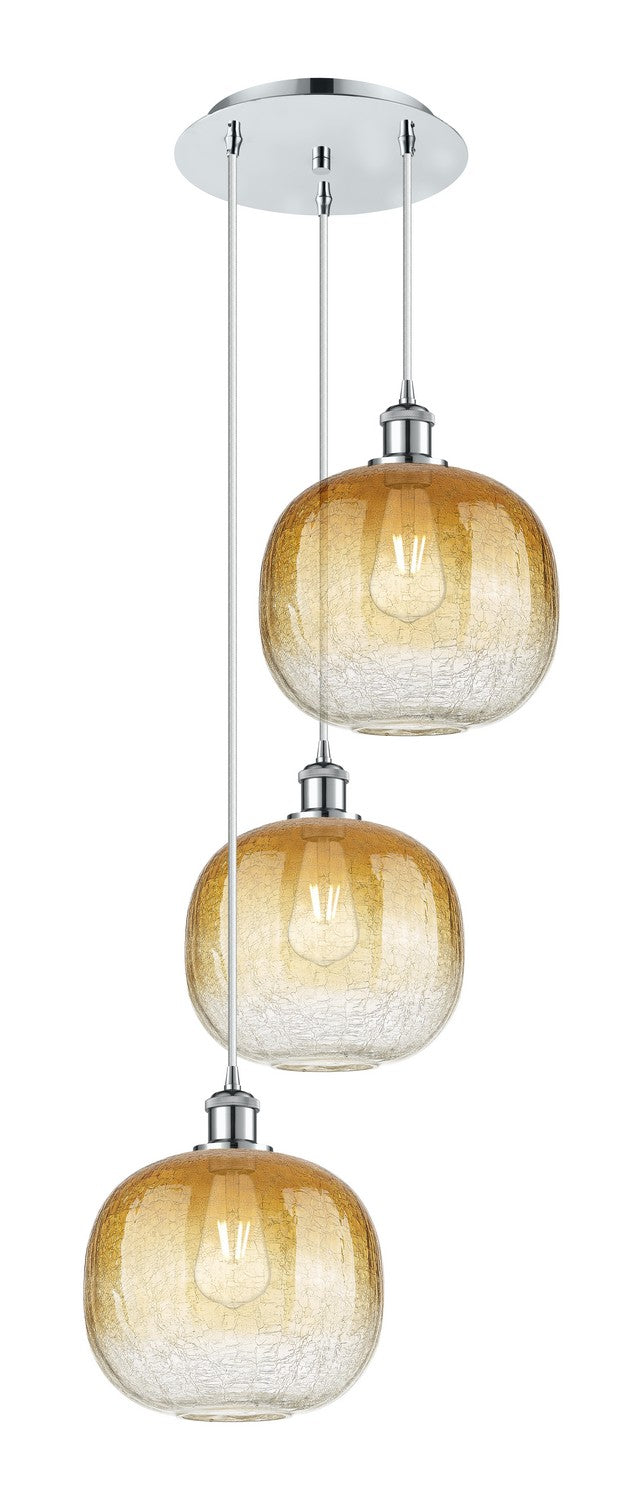 Innovations - 113B-3P-PC-G481-10AM - Three Light Pendant - Ballston - Polished Chrome