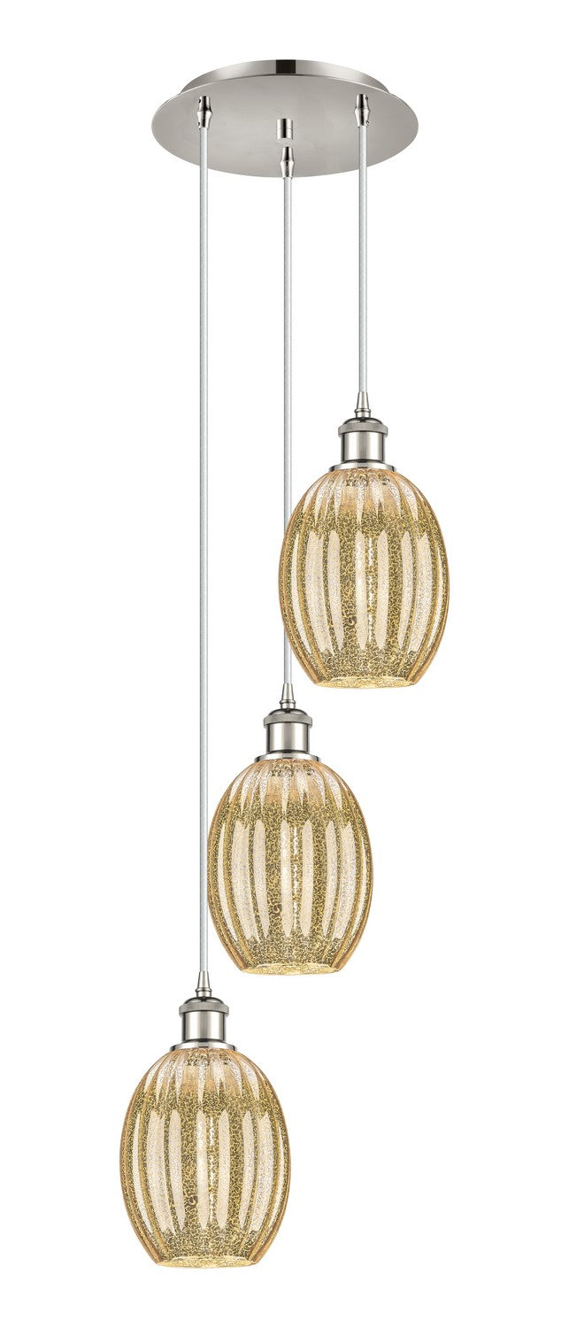 Innovations - 113B-3P-PN-G459-6ME - Three Light Pendant - Ballston - Polished Nickel