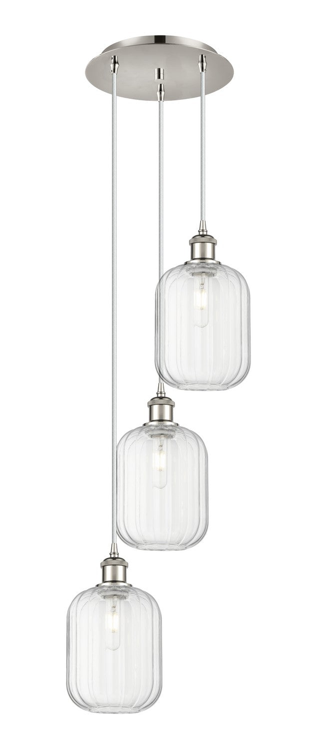Innovations - 113B-3P-PN-G460-7CL - Three Light Pendant - Ballston - Polished Nickel