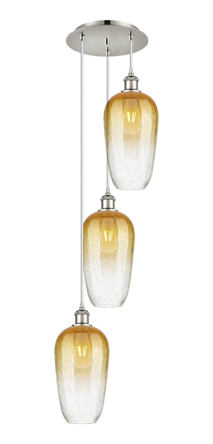 Innovations - 113B-3P-PN-G484-7AM - Three Light Pendant - Ballston - Polished Nickel