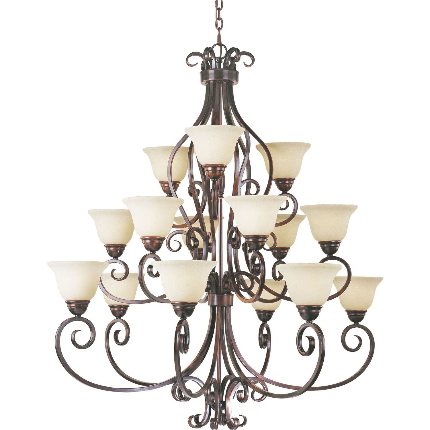 Maxim - 12209FIOI - 15 Light Chandelier - Manor - Oil Rubbed Bronze