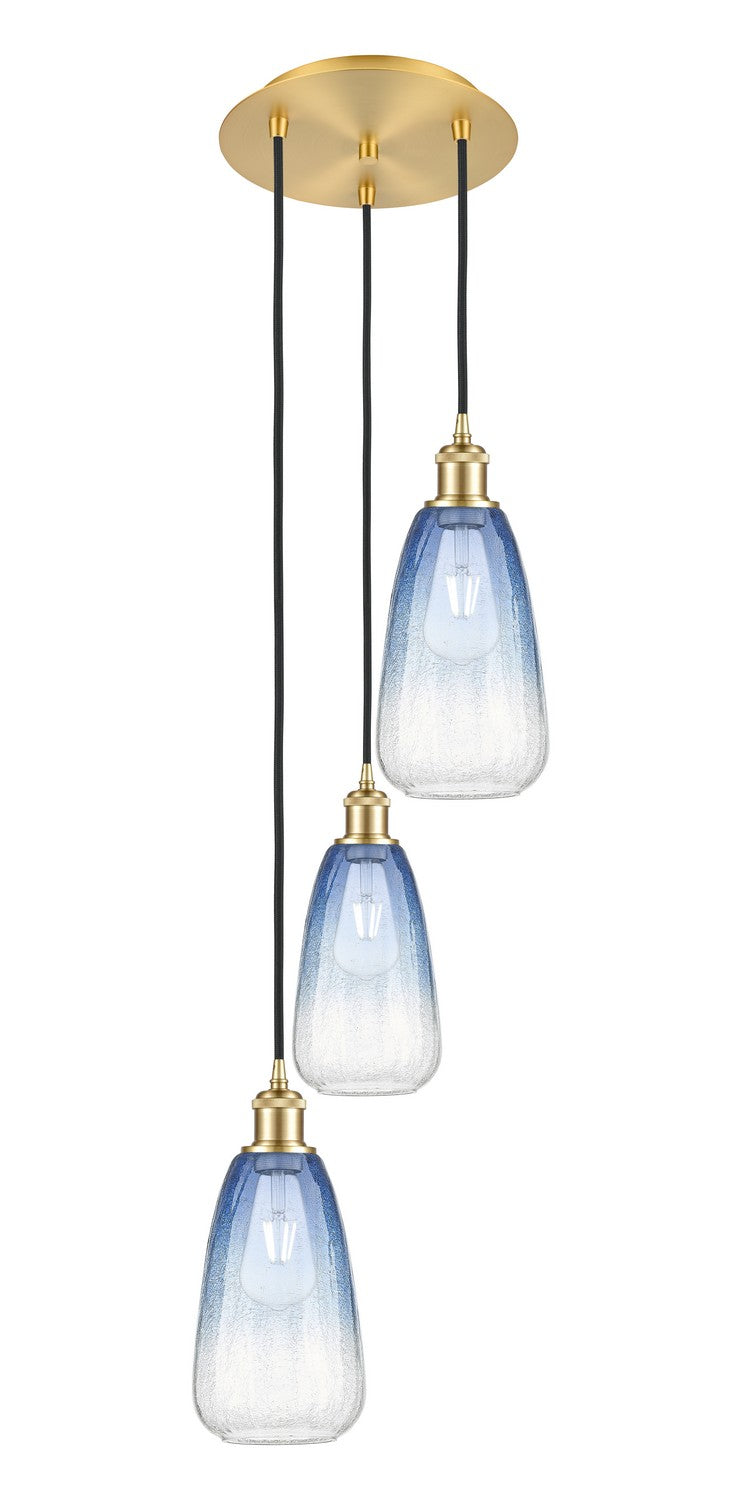 Innovations - 113B-3P-SG-G480-6SB - Three Light Pendant - Ballston - Satin Gold
