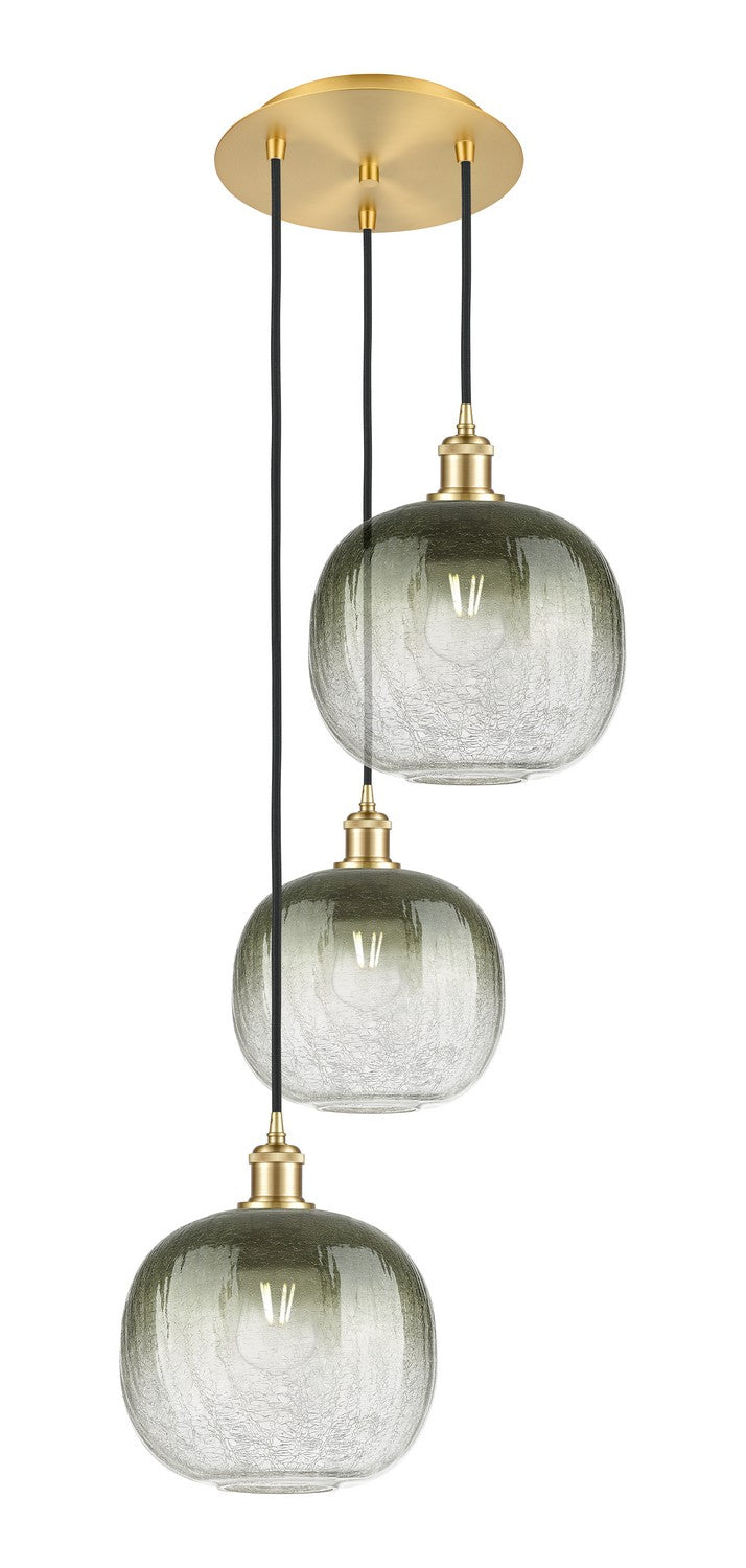 Innovations - 113B-3P-SG-G481-10SL - Three Light Pendant - Ballston - Satin Gold