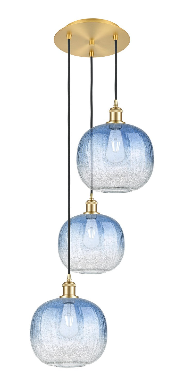 Innovations - 113B-3P-SG-G481-10SB - Three Light Pendant - Ballston - Satin Gold