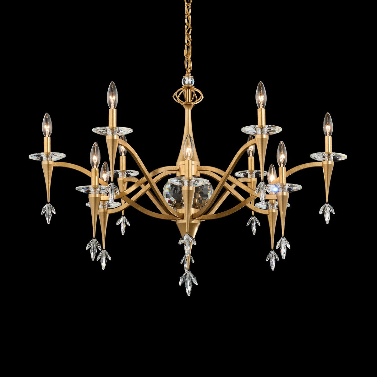 Schonbek - S47512-51R - 12 Light Chandelier - Waverly - Black
