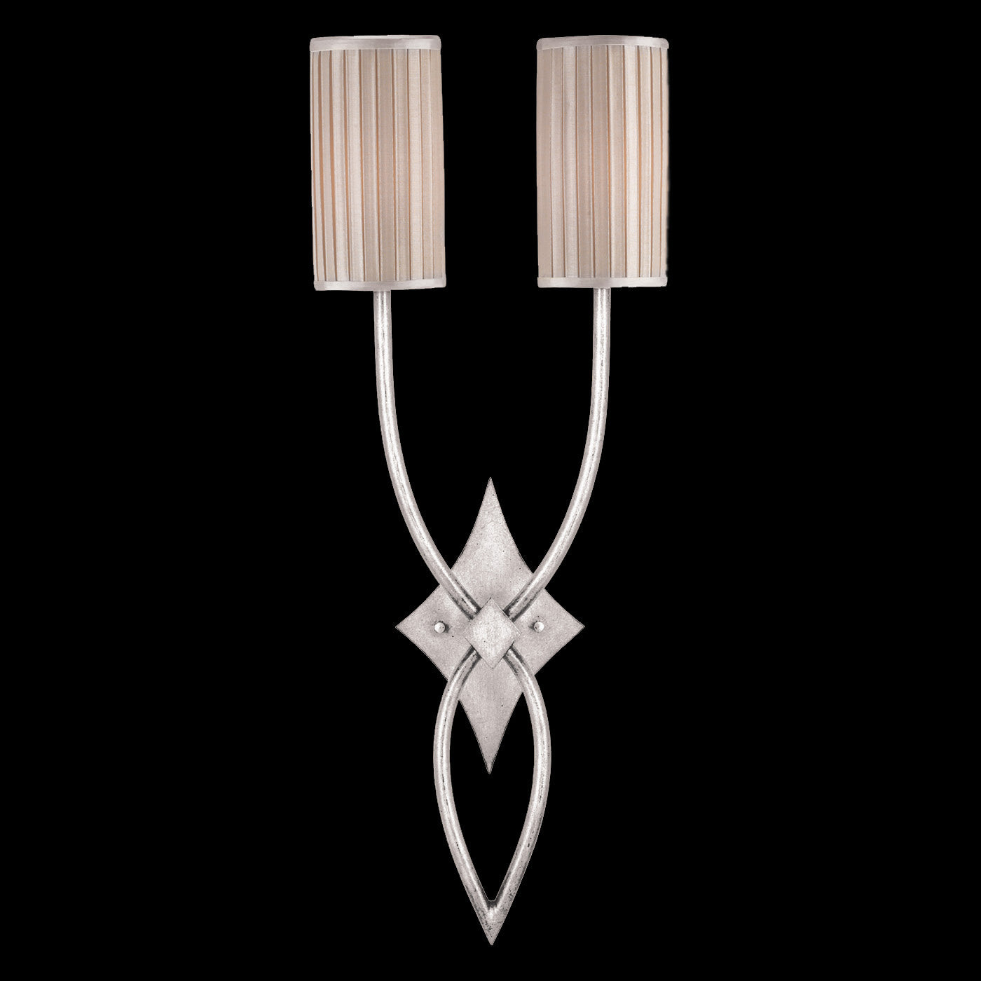 Fine Art Handcrafted Lighting - 437450ST - Two Light Wall Sconce - Allegretto - Silver