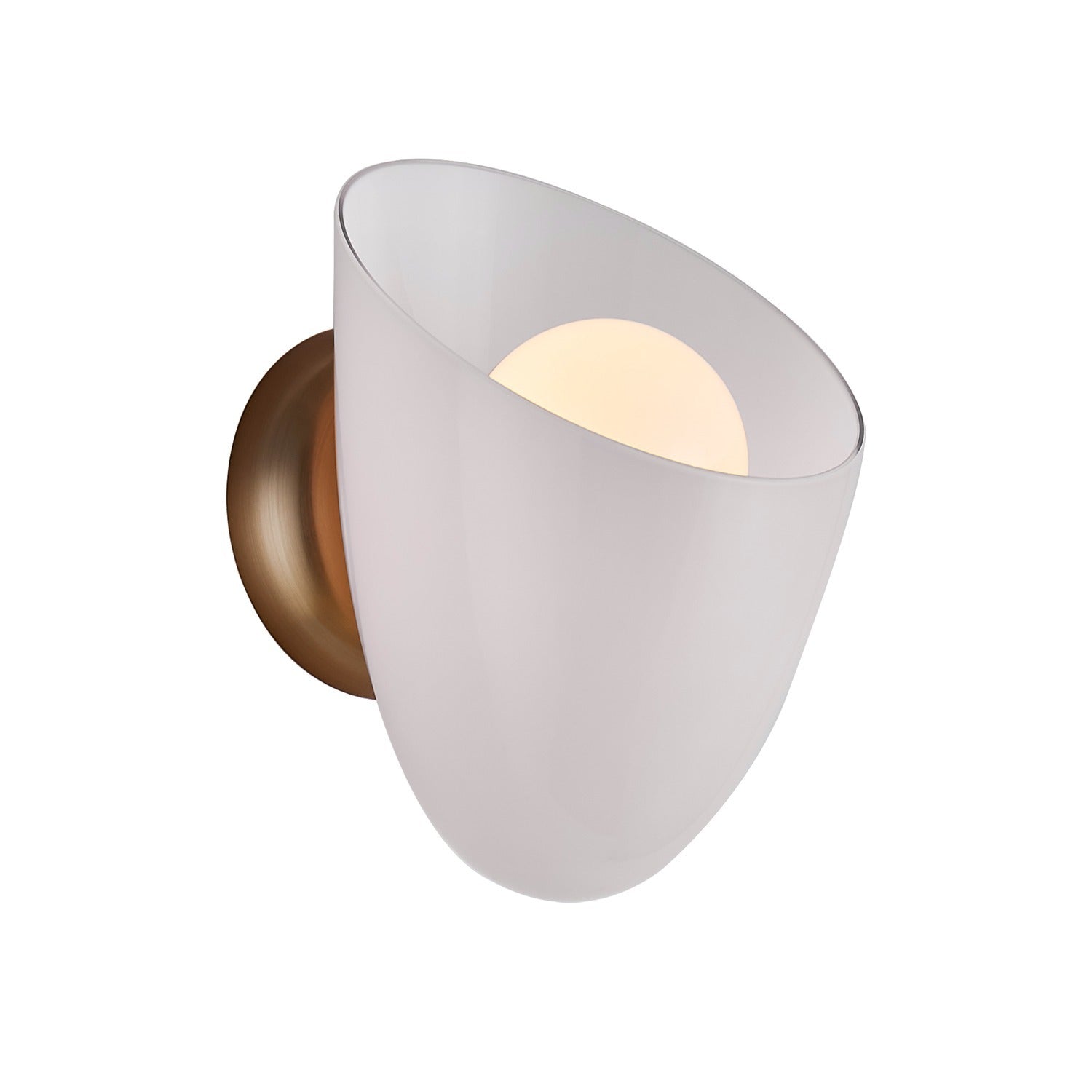 Kalco - 524321WBWT - One Light Wall Sconce - Cocoon - Winter Brass