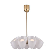 Kalco - 524355WBWT - Nine Light Chandelier - Cocoon - Winter Brass
