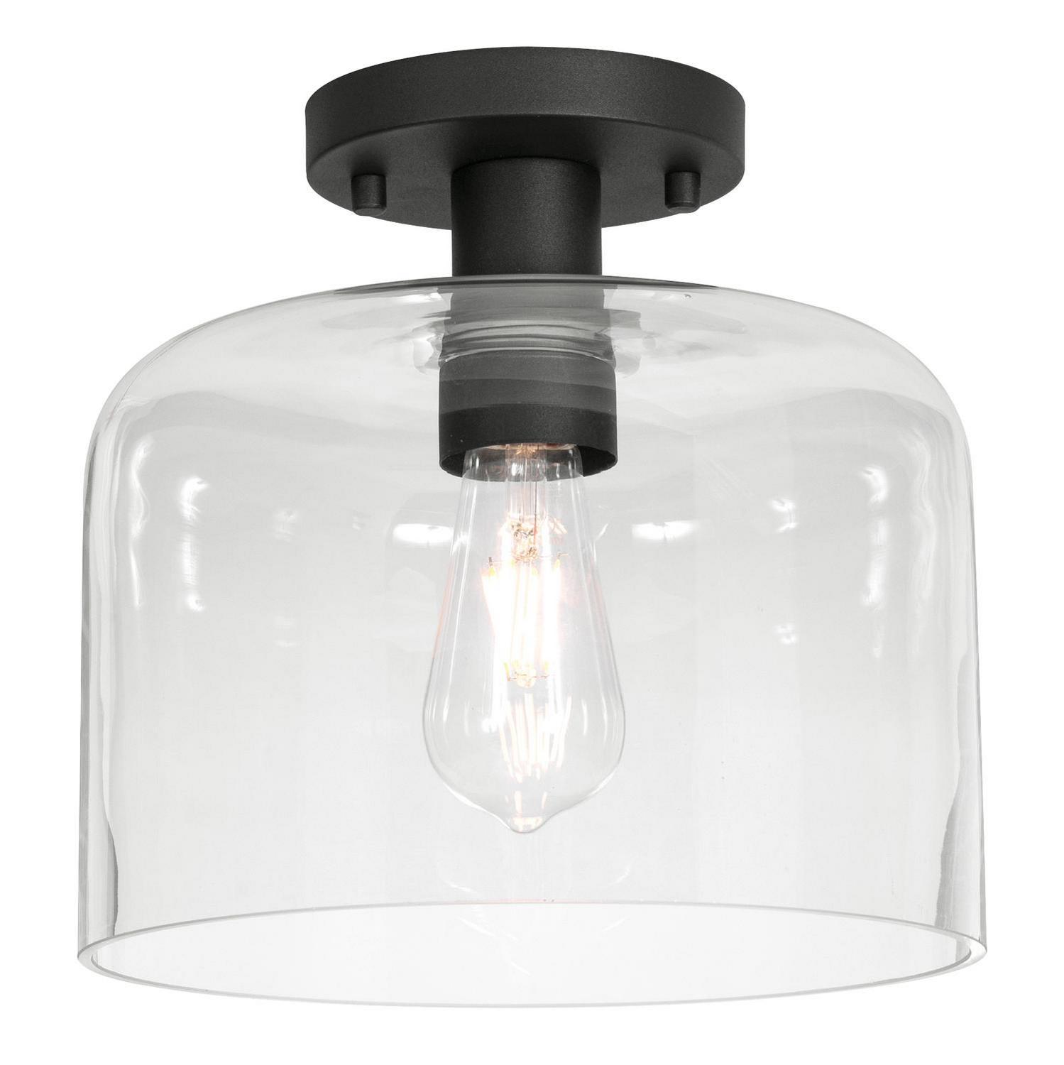 AFX Lighting - ESAC10MBBK - One Light Semi-Flush Mount - Elsa - Black