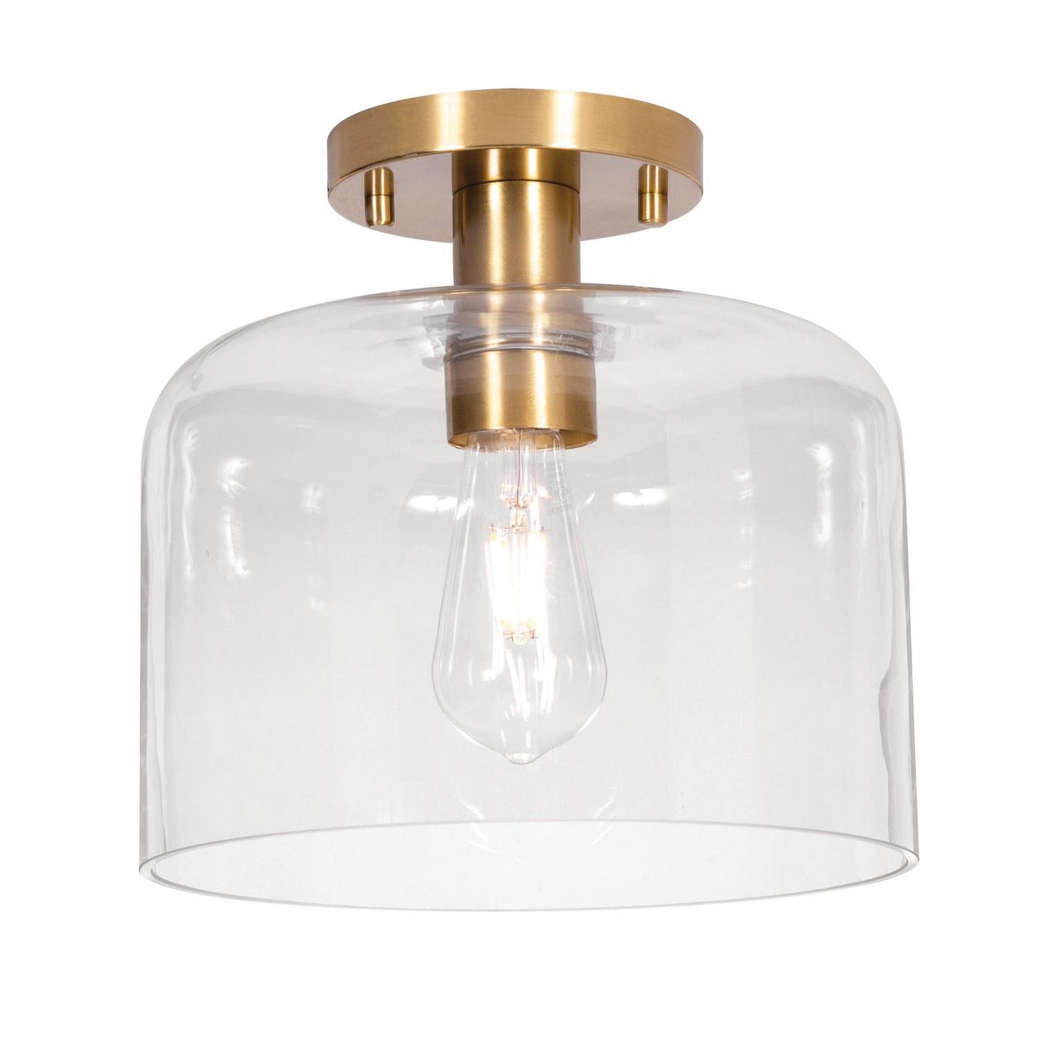 AFX Lighting - ESAC10MBLB - One Light Semi-Flush Mount - Elsa - Light Antique Brass