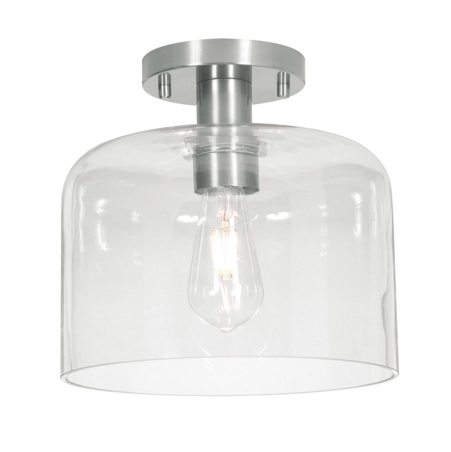 AFX Lighting - ESAC10MBSN - One Light Semi-Flush Mount - Elsa - Satin Nickel