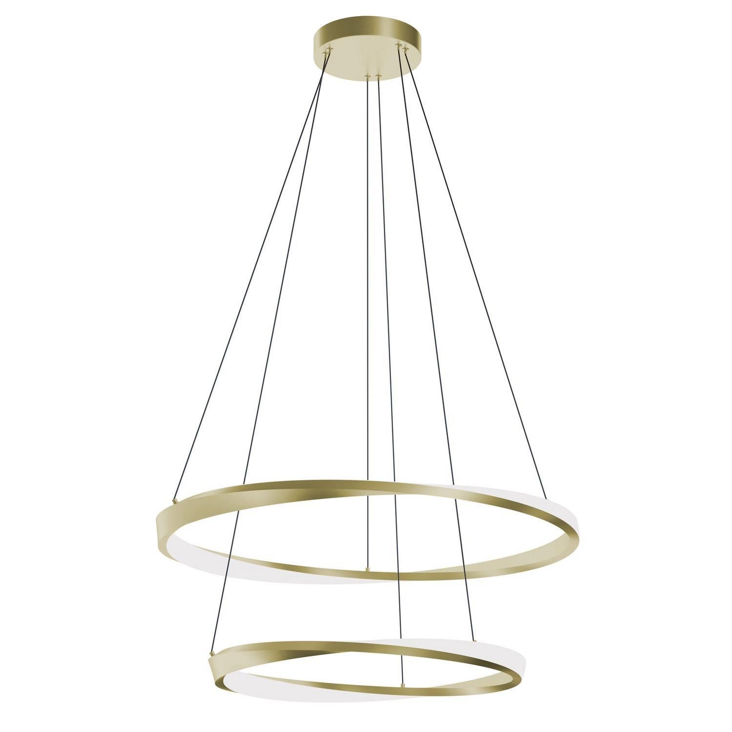 AFX Lighting - OBRP2432LAJUDLB - LED Pendant - Oberon - Light Antique Brass