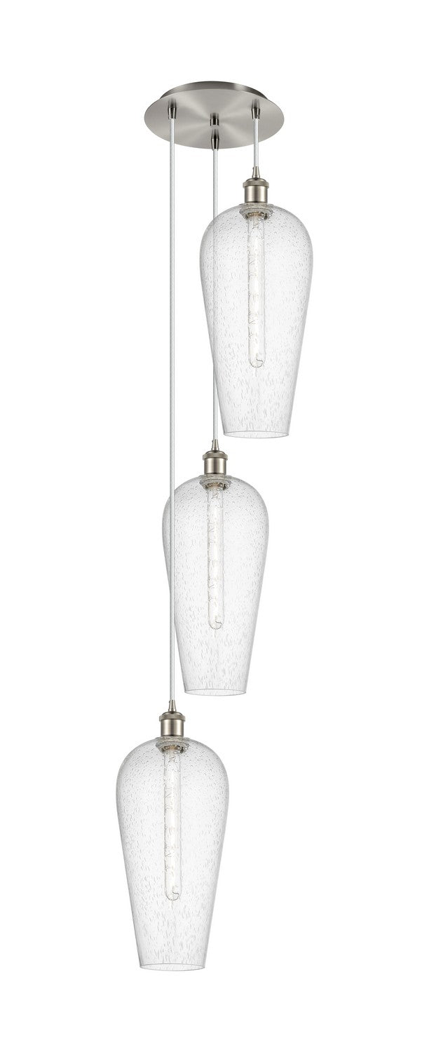 Innovations - 113B-3P-SN-G456-8SDY - Three Light Pendant - Ballston - Brushed Satin Nickel